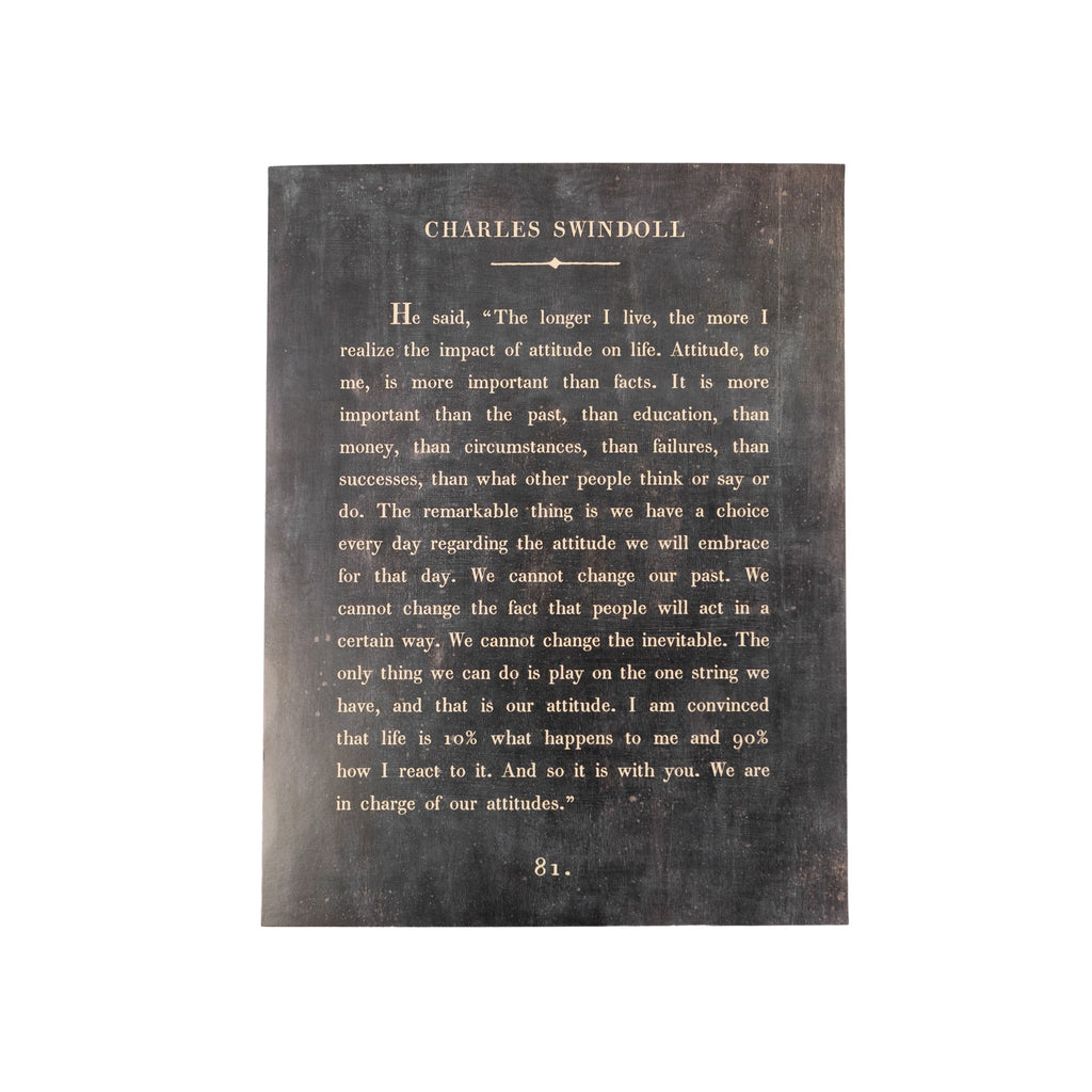 12"x16" Charles Swindoll Book Collection Art Poster - Charcoal