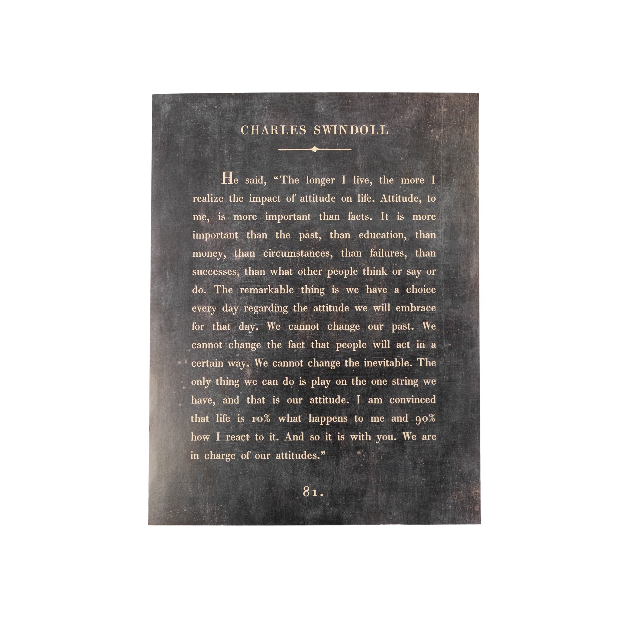 12"x16" Charles Swindoll Book Collection Art Poster - Charcoal