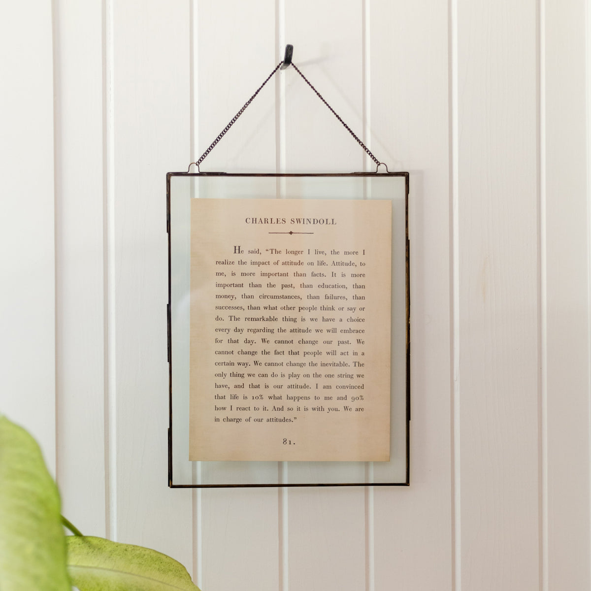 Charles Swindoll Art Poster In Cream - 12x16