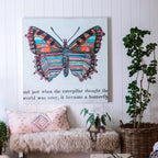 Butterfly Art Print - Grey Wood