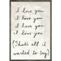 All I Wanted To Say - (Grey Wood) - Art Print