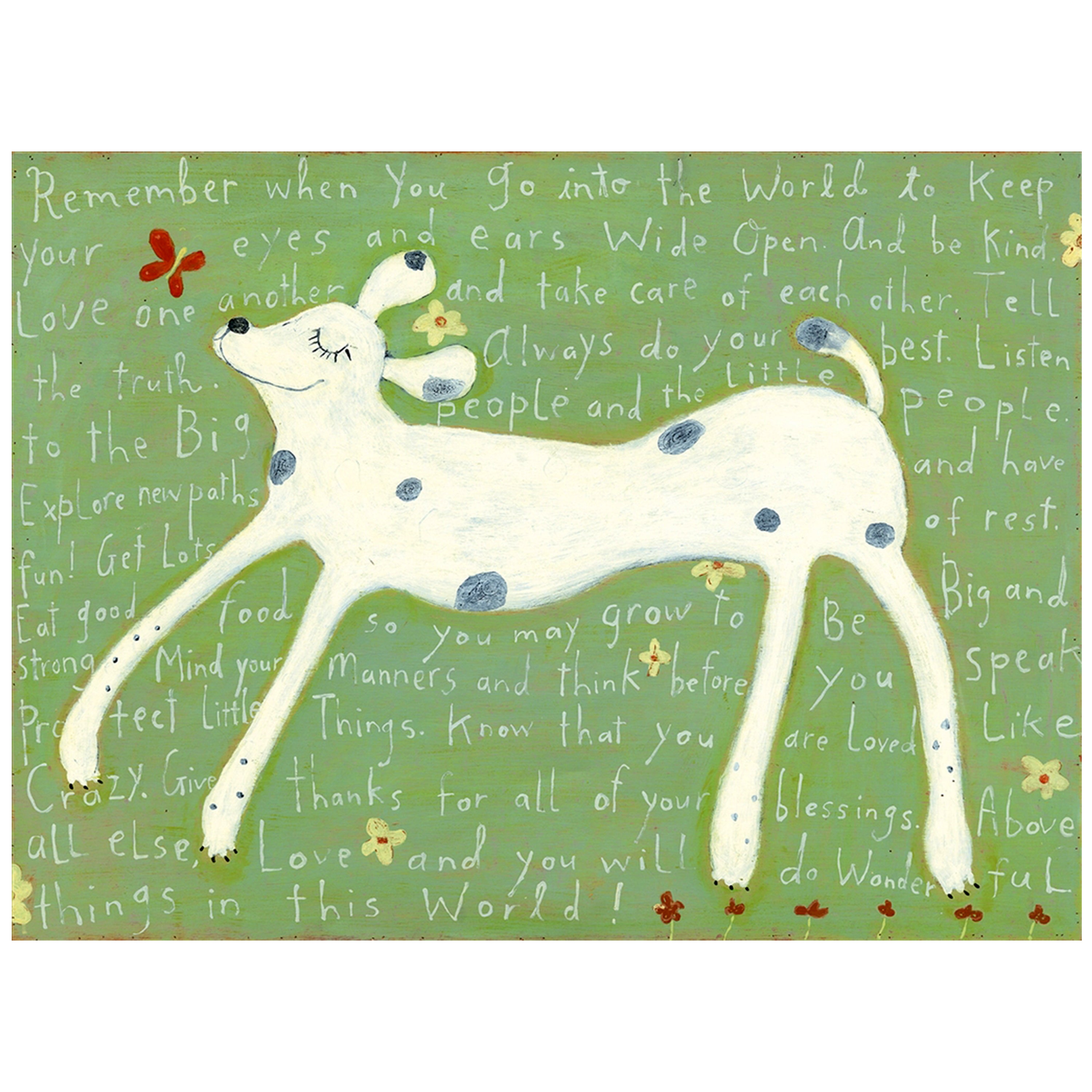 Girl Dog Art Print - Quick Ship