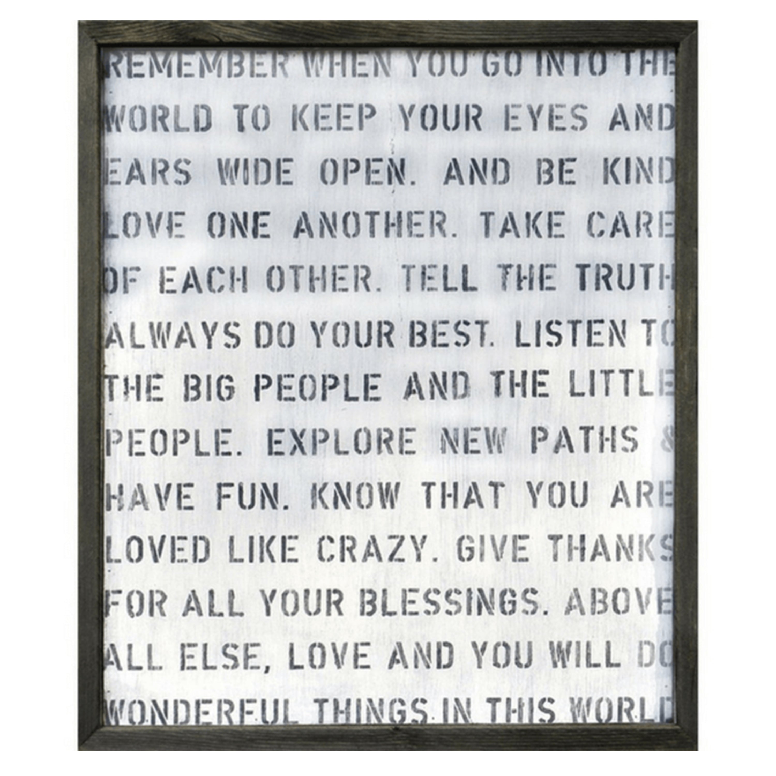 Remember When Art Print - Grey Wood