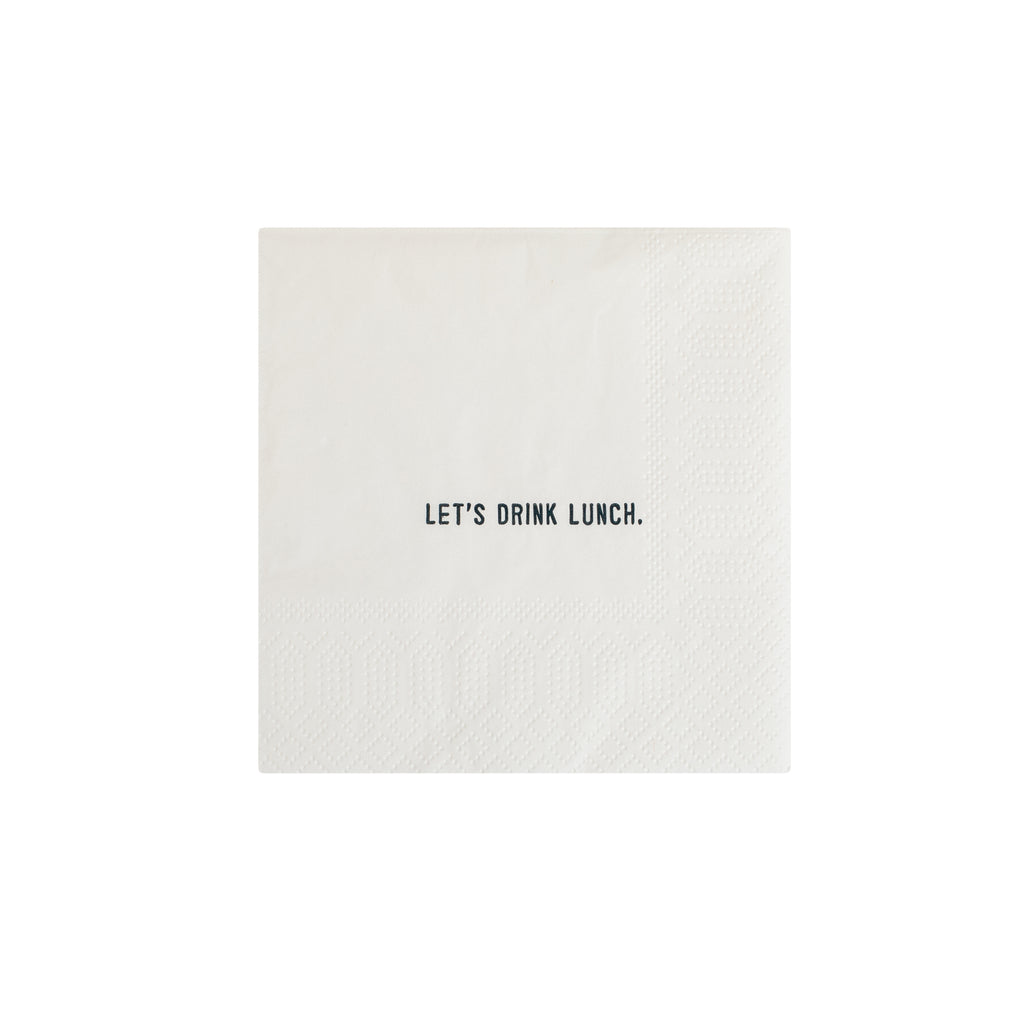 Let's Drink Lunch Cocktail Napkin Set (20pcs) 5" x 5"