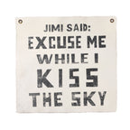 ***Jimi Said Hand Painted Wall Tarp 25x25