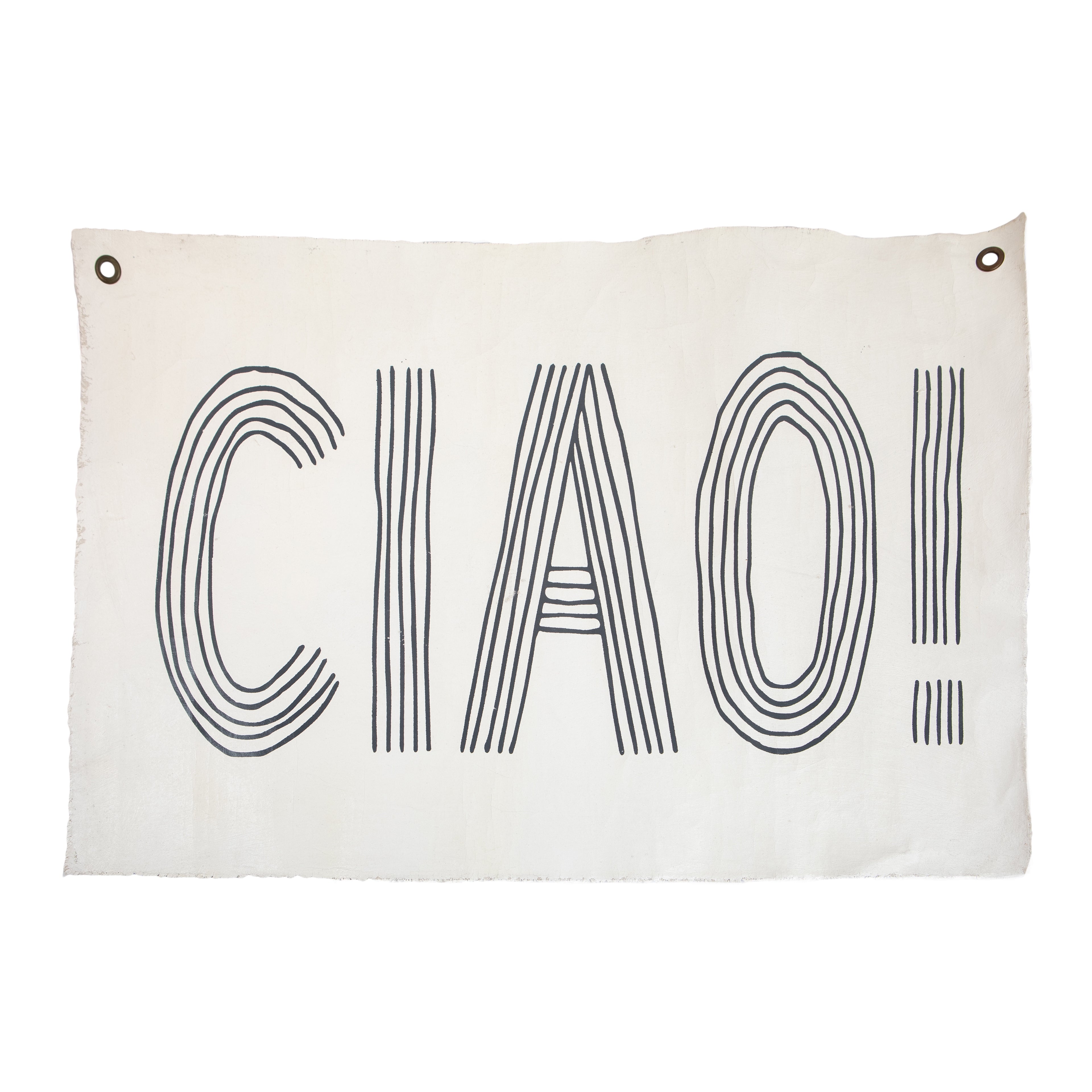 ***Ciao Hand Painted Wall Hanging - 37"x25"