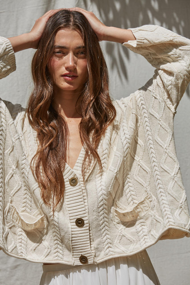 Anais Cable Knit Cardigan