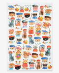 Painted Tea Towel