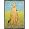 Brown Boy Dog (Grey Wood) - Art Print