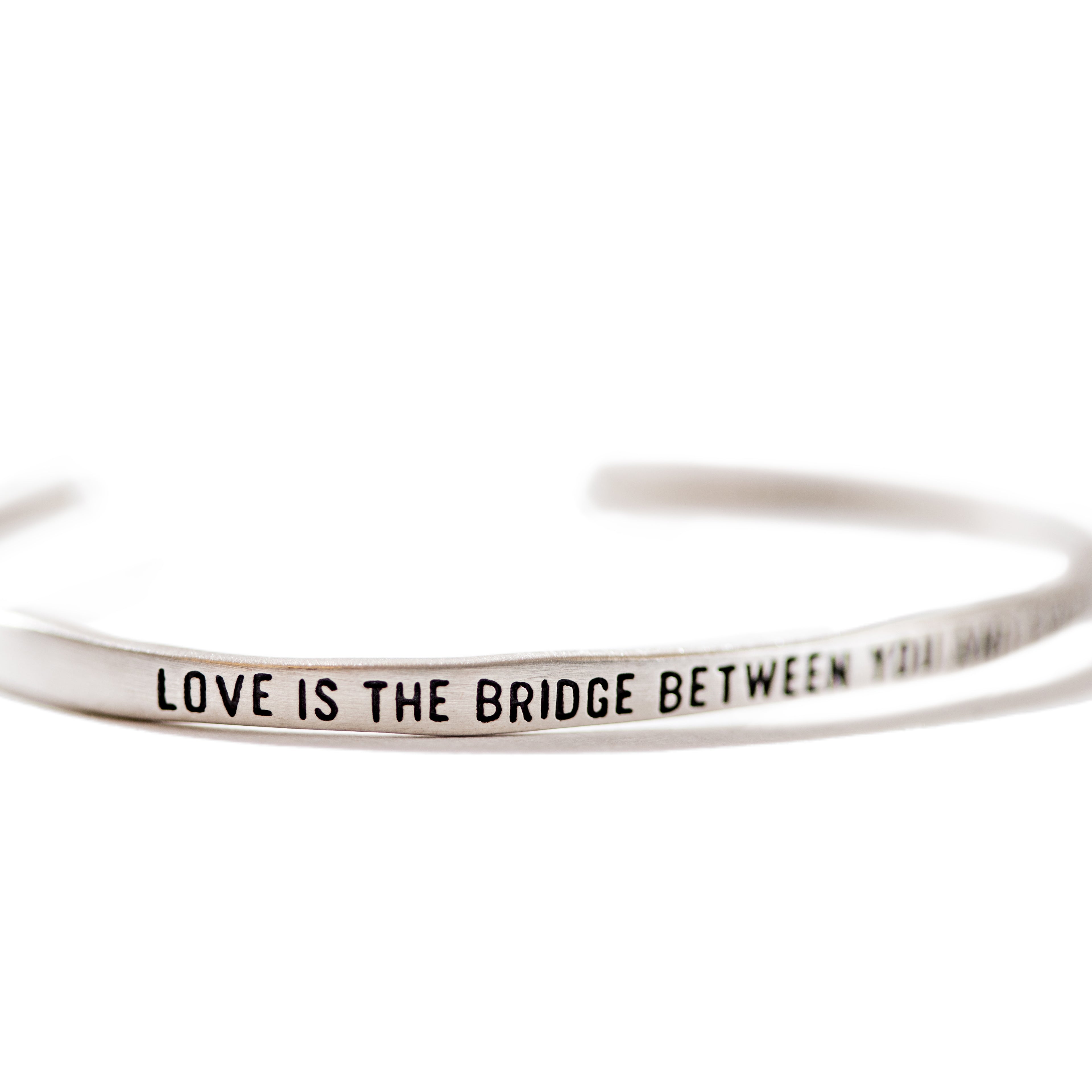 ***Love Is The Bridge Silver Cuff