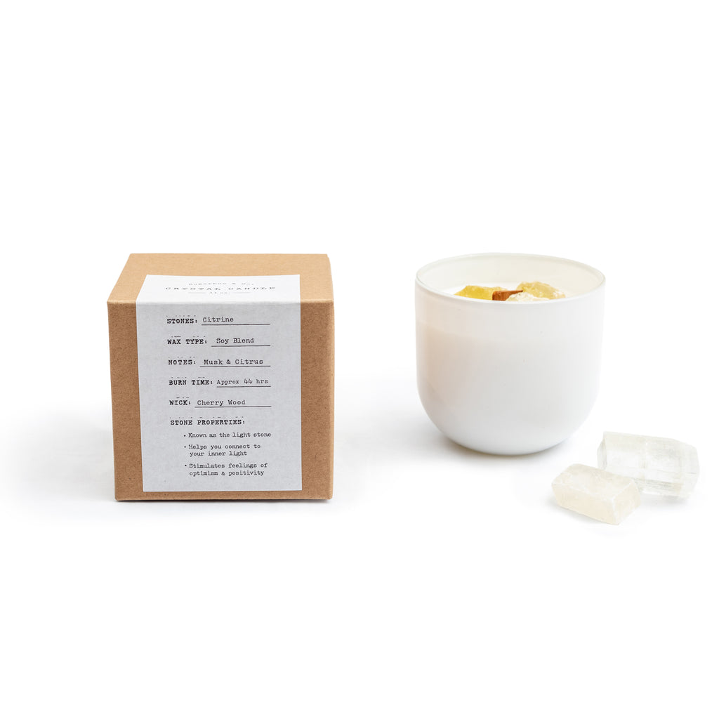 ***Citrine Crystal Candle 11oz