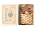Sleepy Wakey Baby Mouse in Matchbox - Rose