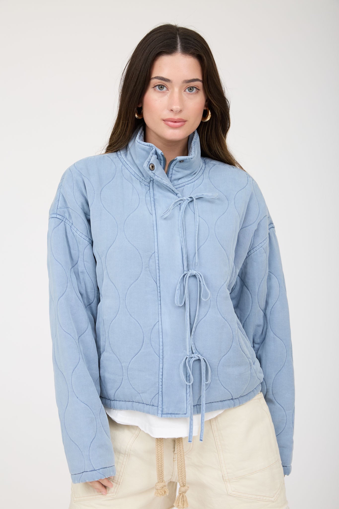 Lace Up Quilted Jacket