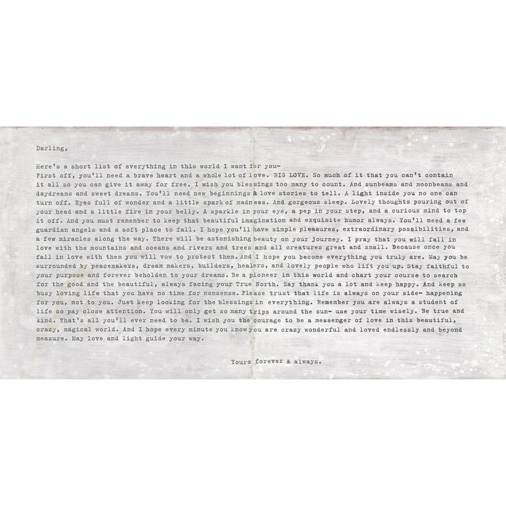 Camp Letter Art Print in White