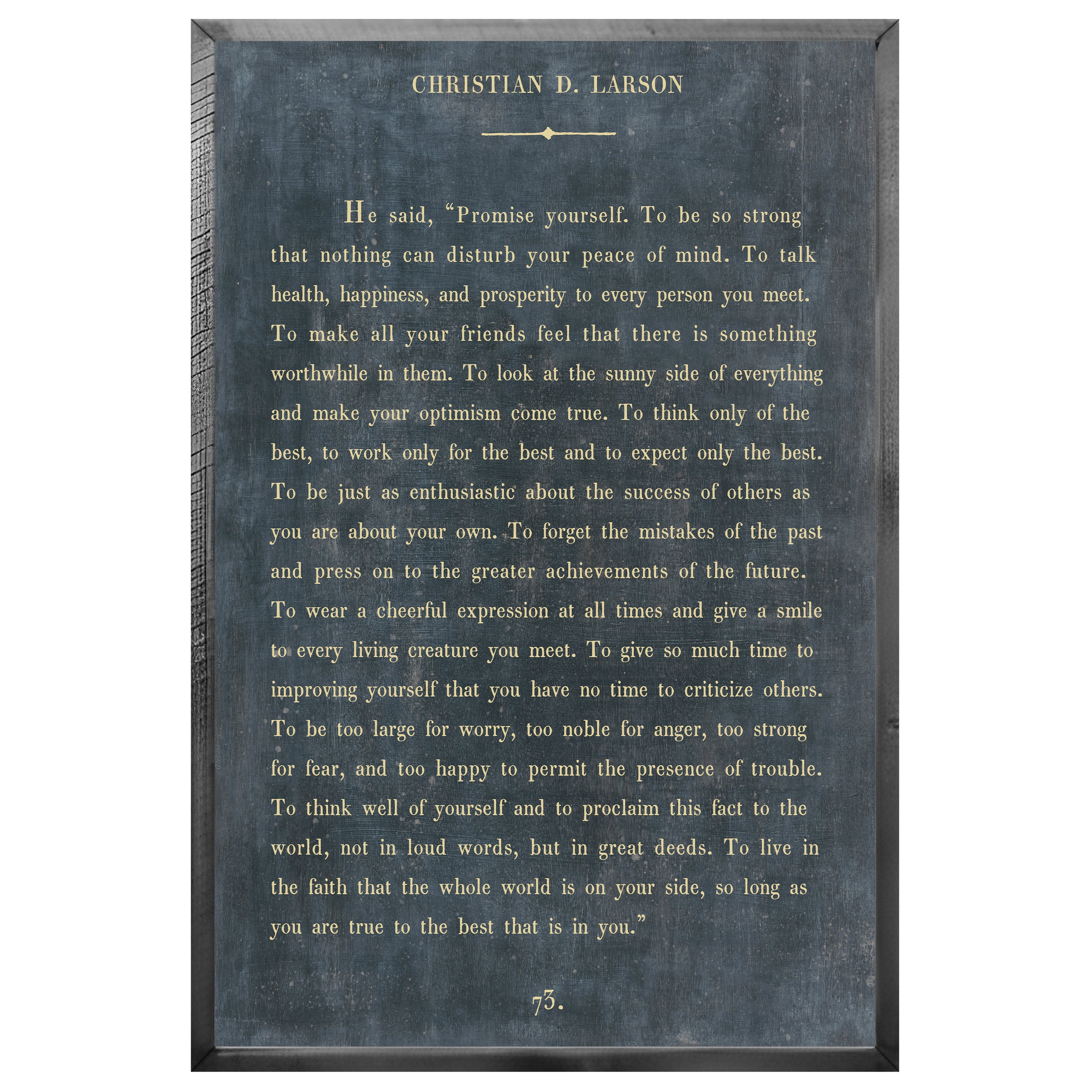 Christian D. Larson - Book Collection (Grey Wood) - Art Print