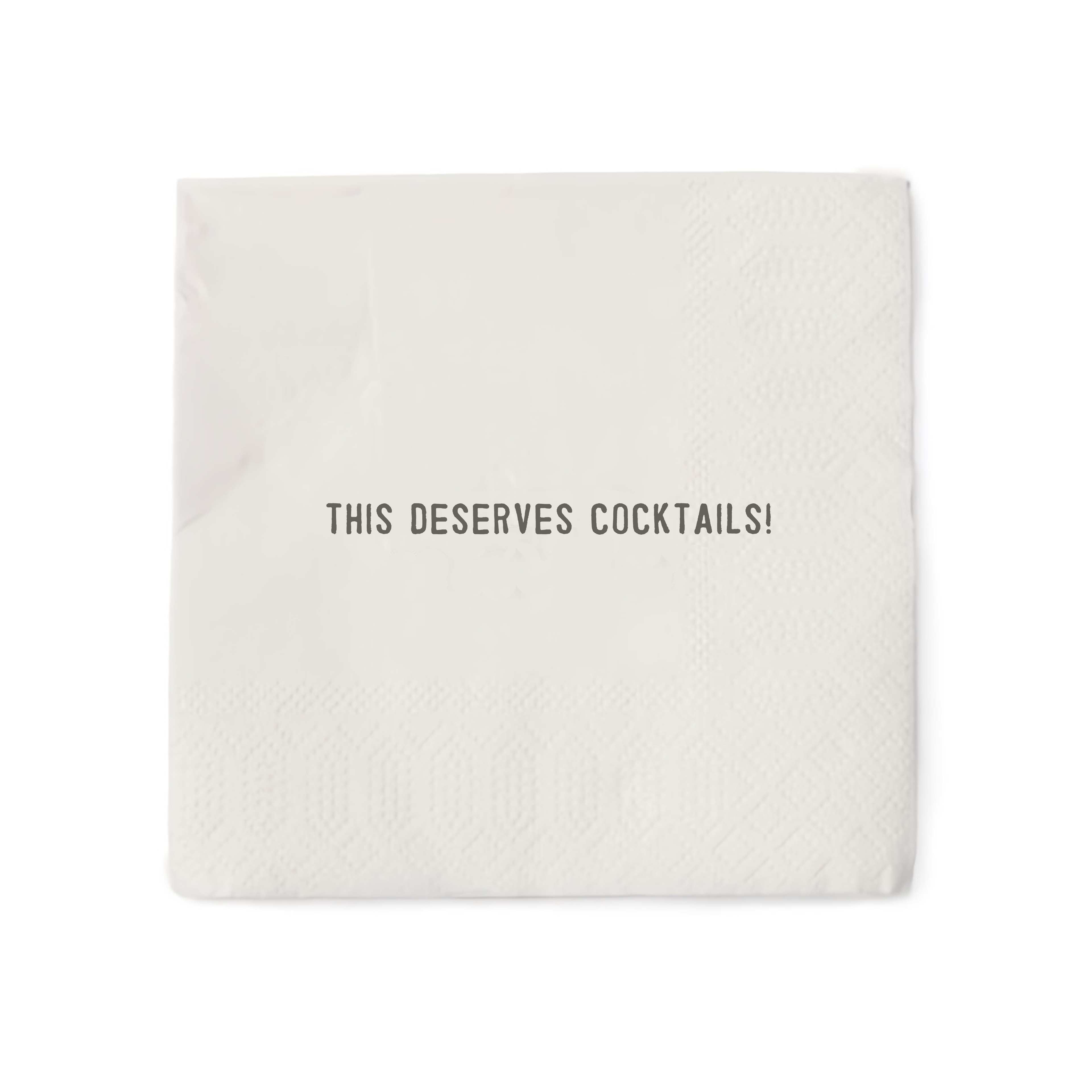 This Deserves Cocktails! Cocktail Napkin Set (20pcs) 5" x 5"