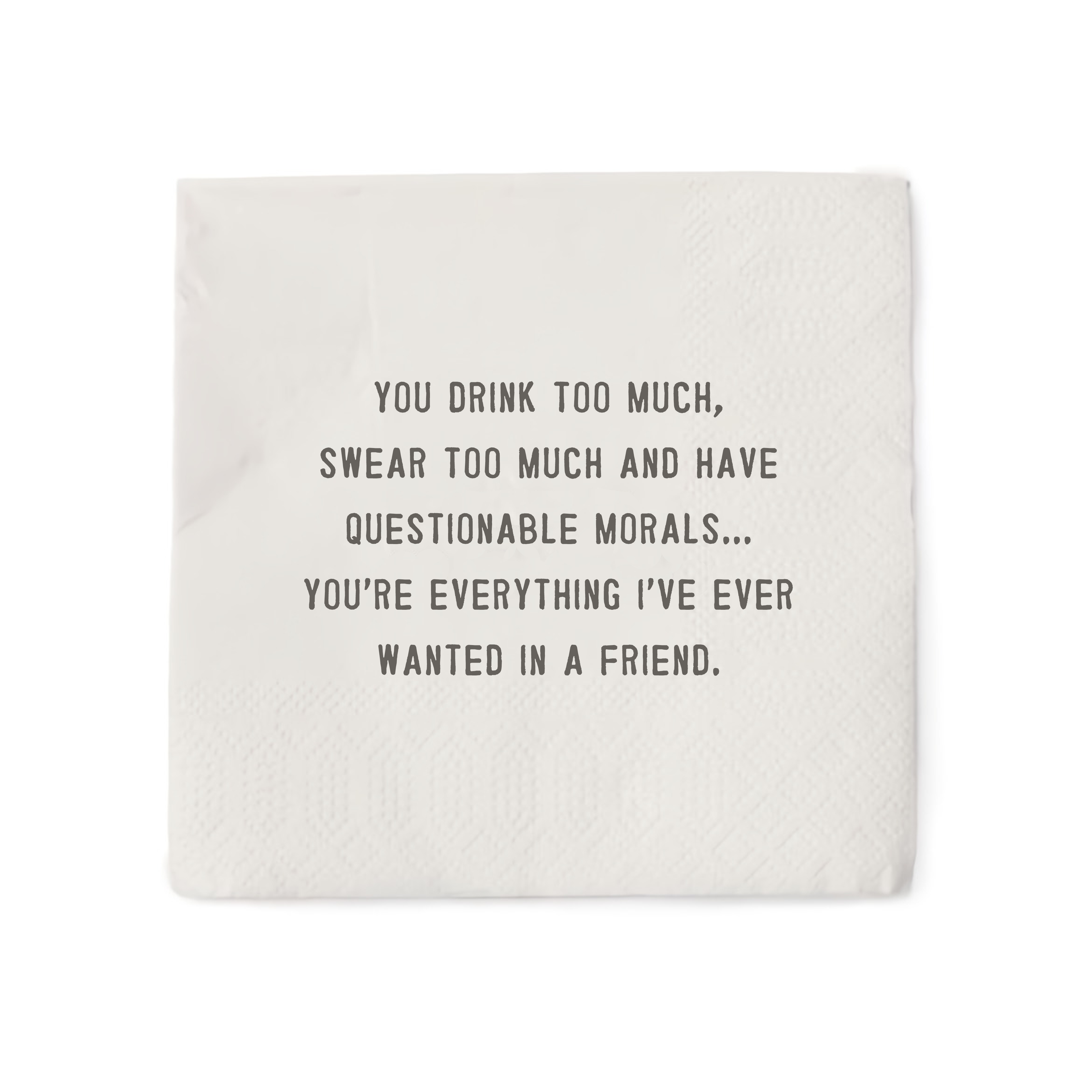 Wanted In A Friend Cocktail Napkin Set (20pcs) 5" x 5"