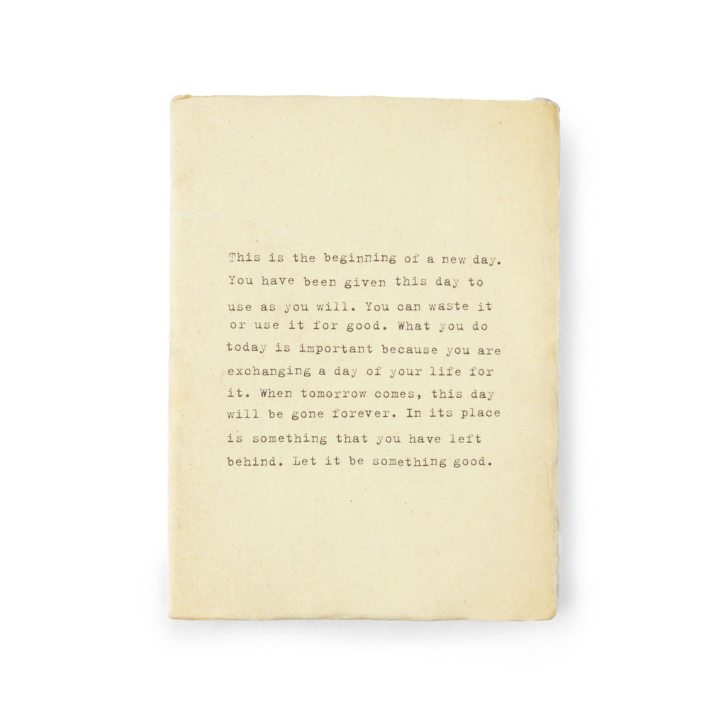 ***This Is The Beginning Large Deckled Edge Notebook - Cream