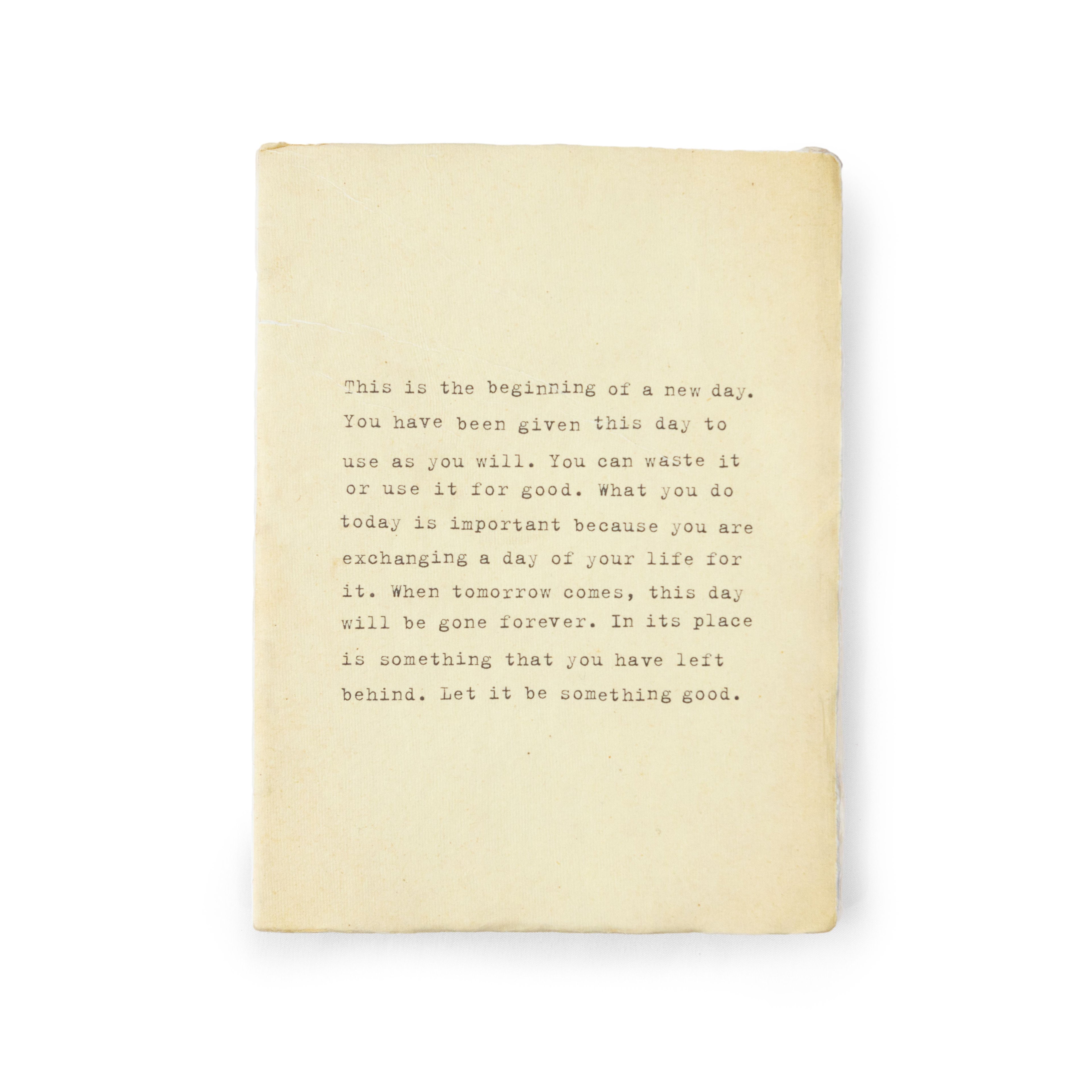***This Is The Beginning Large Deckled Edge Notebook - Cream