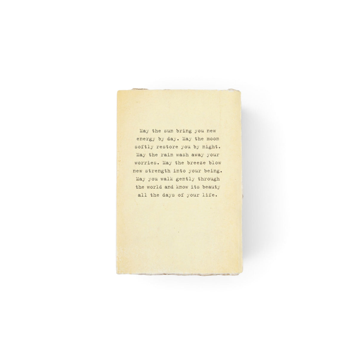 ***May The Sun Medium Deckled Edge Notebook - Cream