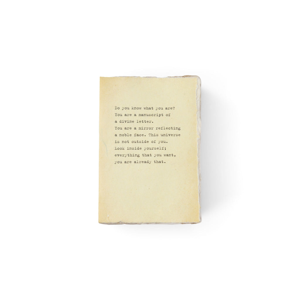 ***Do You Know What You Are Medium Deckled Edge Notebook - Cream
