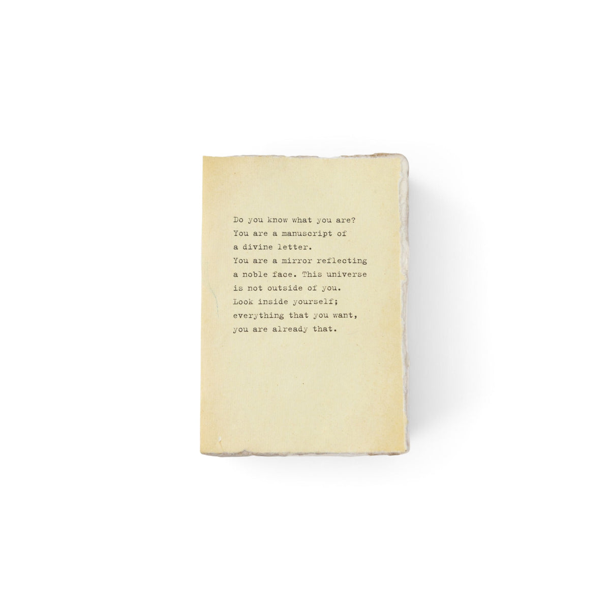 ***Do You Know What You Are Medium Deckled Edge Notebook - Cream