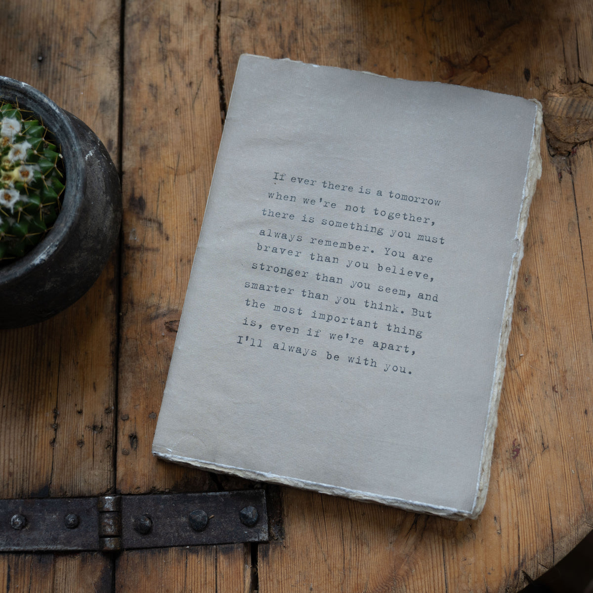 Large Deckled Edge Notebook - Sage