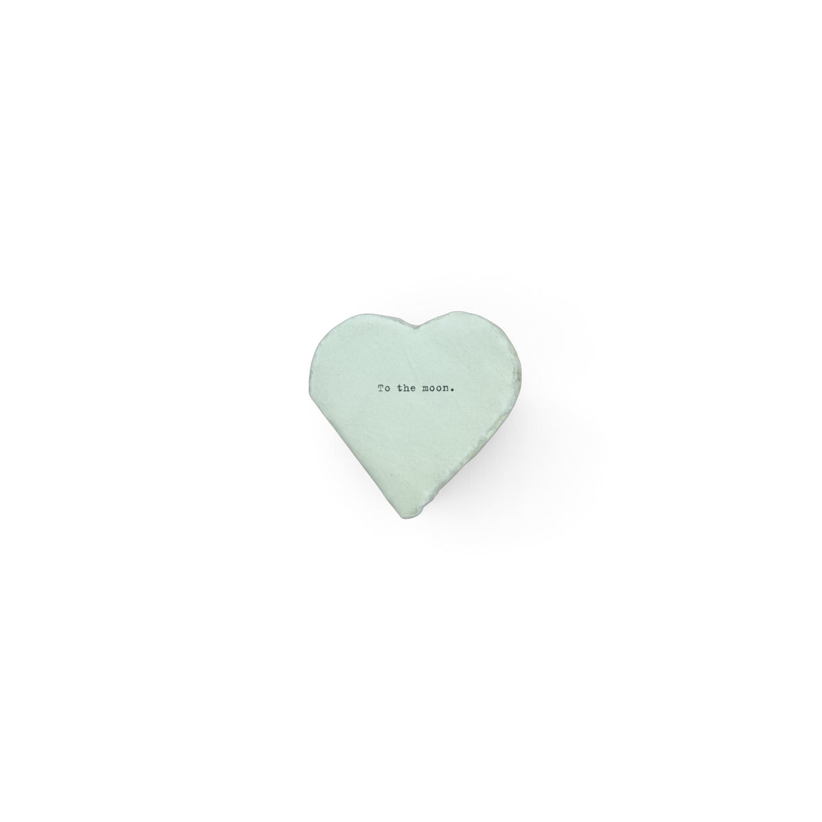 To The Moon Mini Deckled Edge Heart Book - Sage