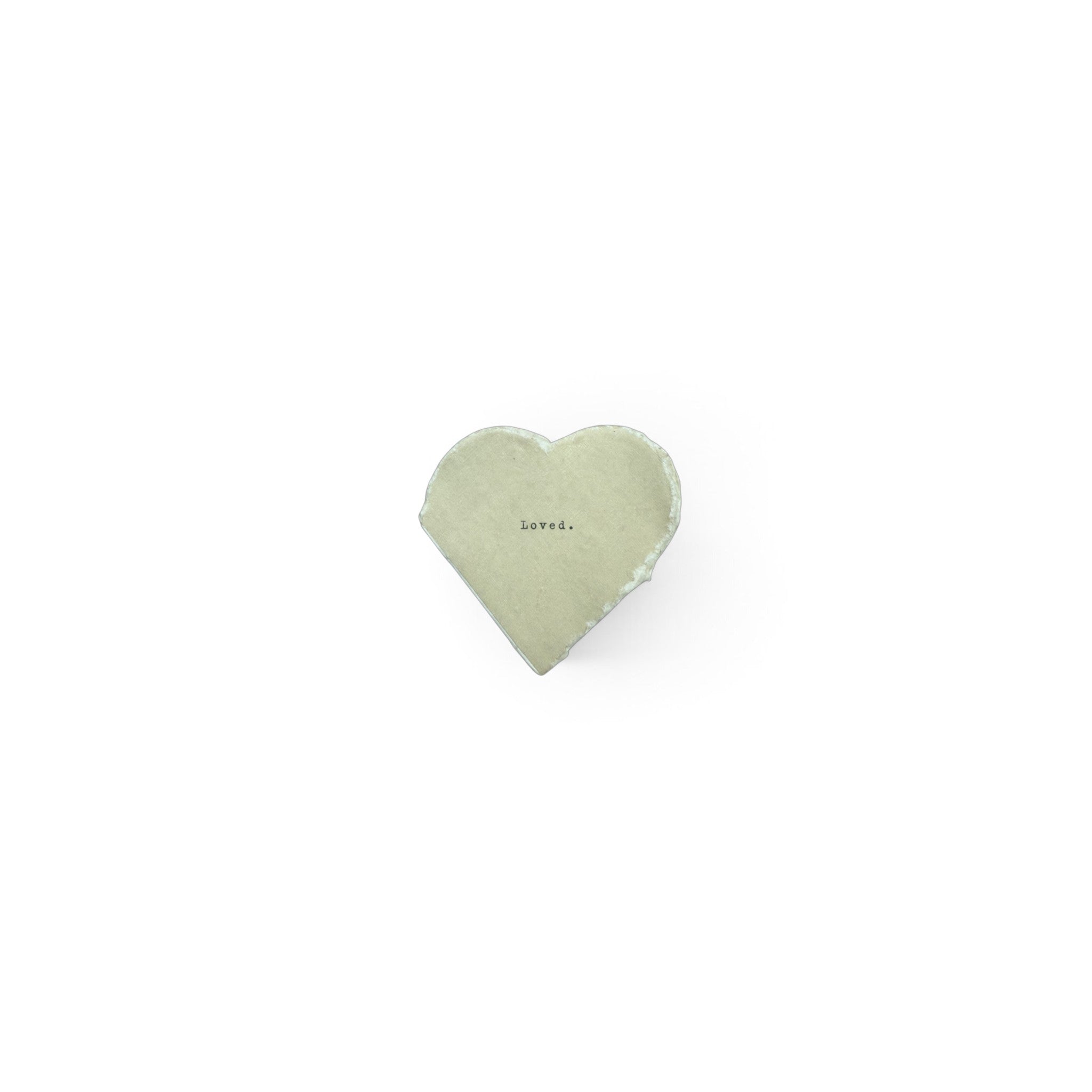 Loved Mini Deckled Edge Heart Book - Cream