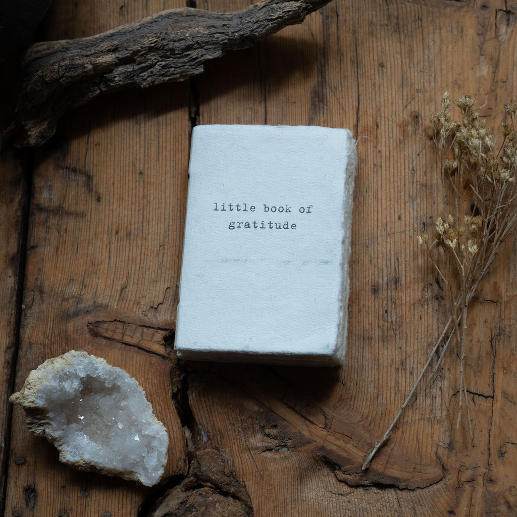 Little Book Of Gratitude Mini Deckled Edge Notebook - Cream