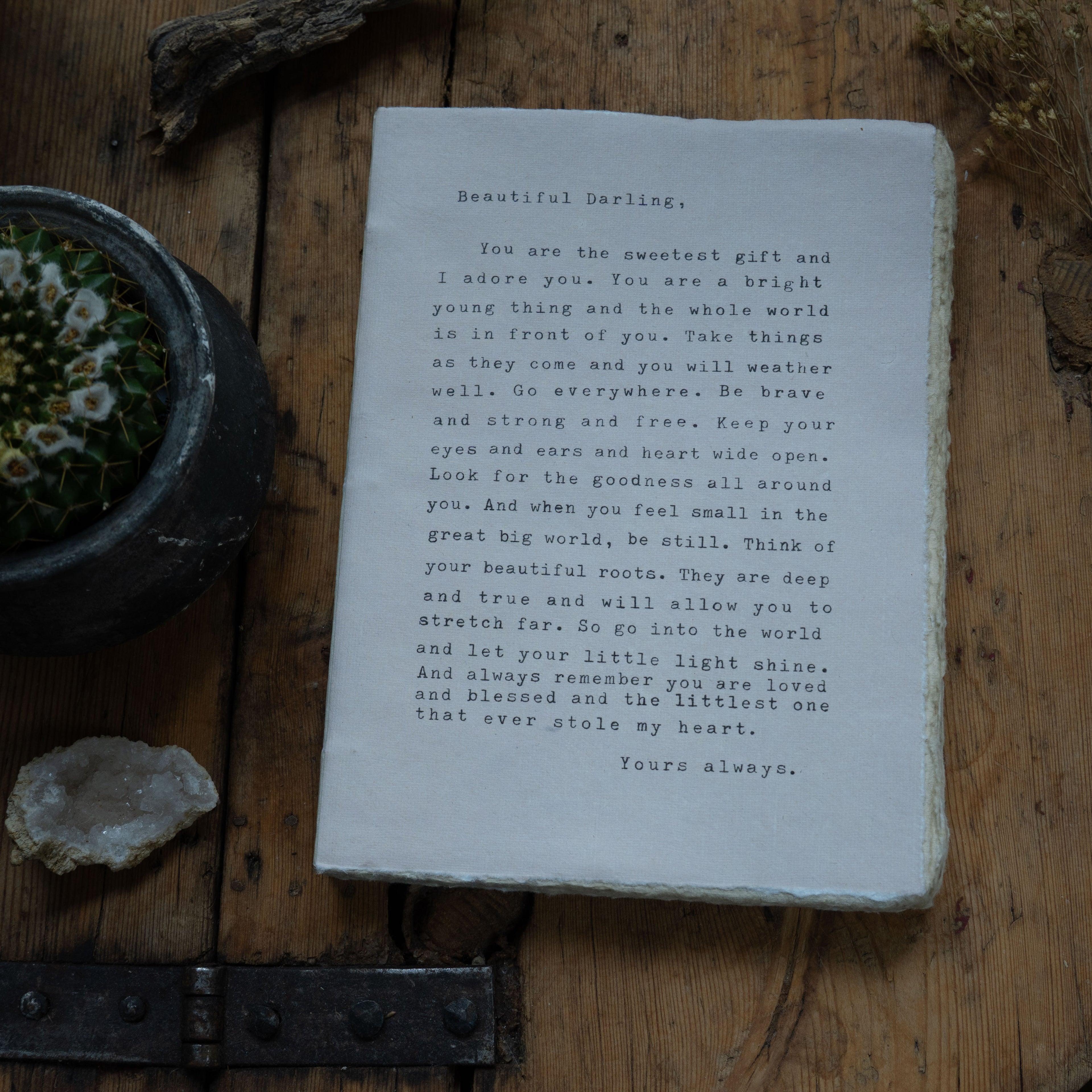 Letter For Sophie Large Deckled Edge Notebook - Rose