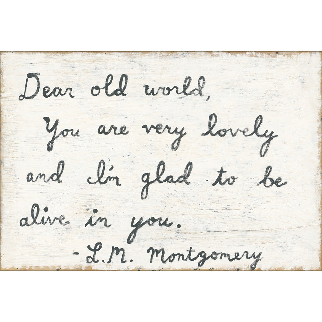 Dear Old World Art Print - Gallery Wrap