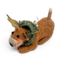 ***Tan & White dog with Green knit scarf- Mutley Crew Collection 2