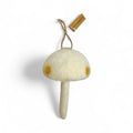 White with Yellow dots mushroom - Felt Patch of Mushrooms