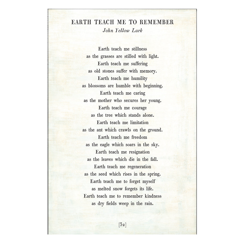 Earth Teach Me to Remember - Poetry Collection