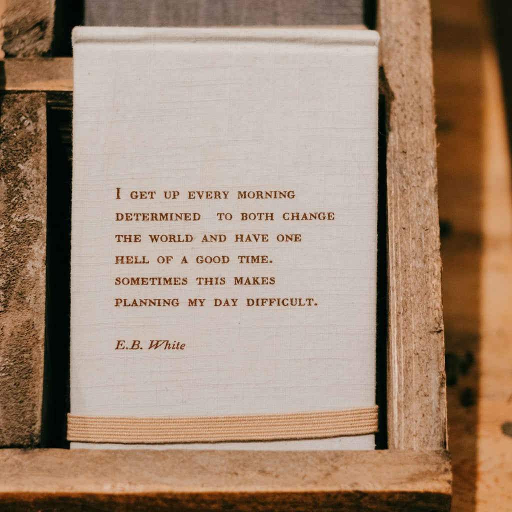 I Get Up Every Morning Fabric Notebook