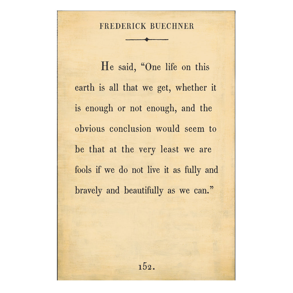 Frederick Buechner - Book Collection - Art Print