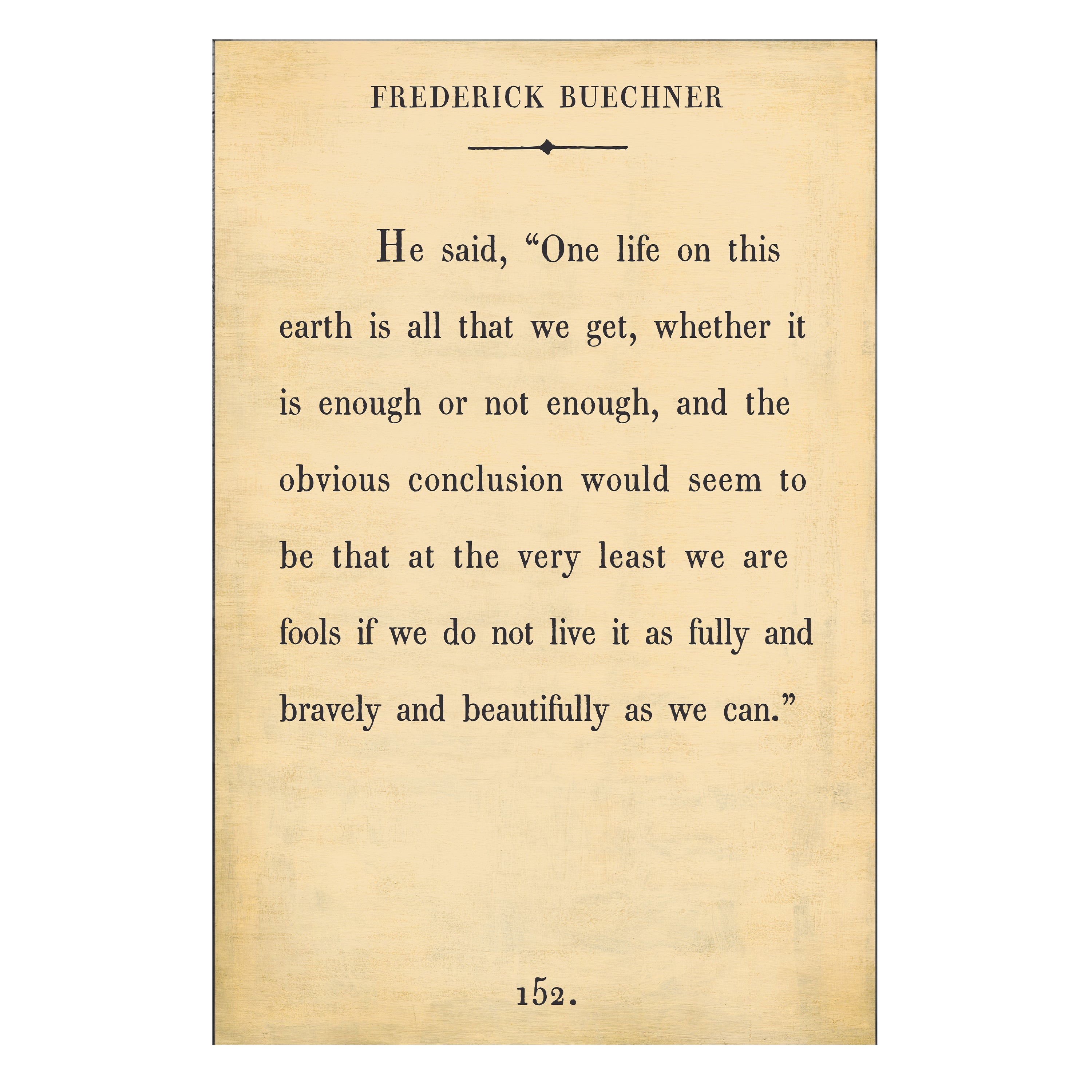 Frederick Buechner - Book Collection - Art Print