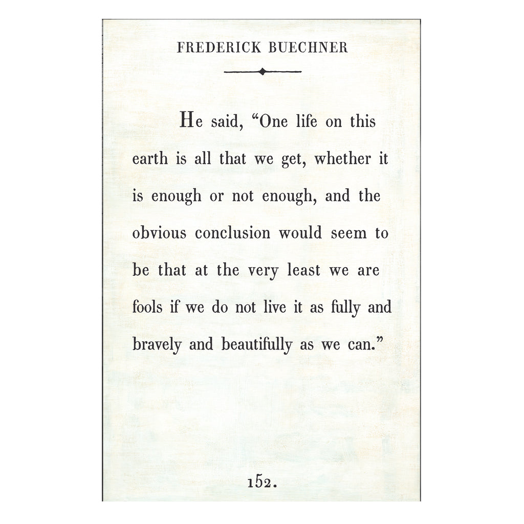 Frederick Buechner - Book Collection - Art Print