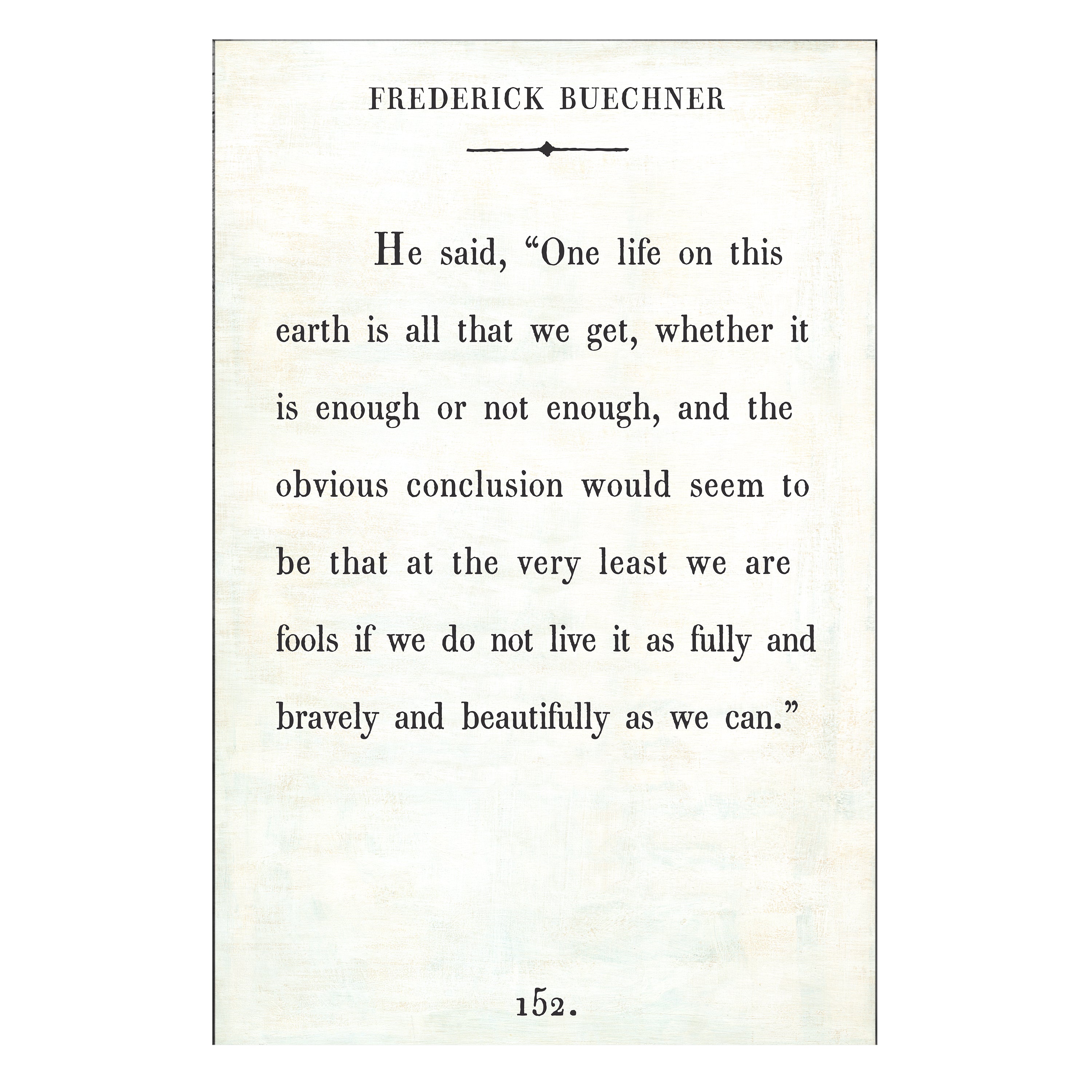 Frederick Buechner - Book Collection - Art Print