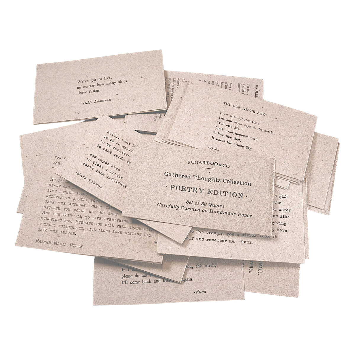 50 Gathered Thoughts - Poetry Edition