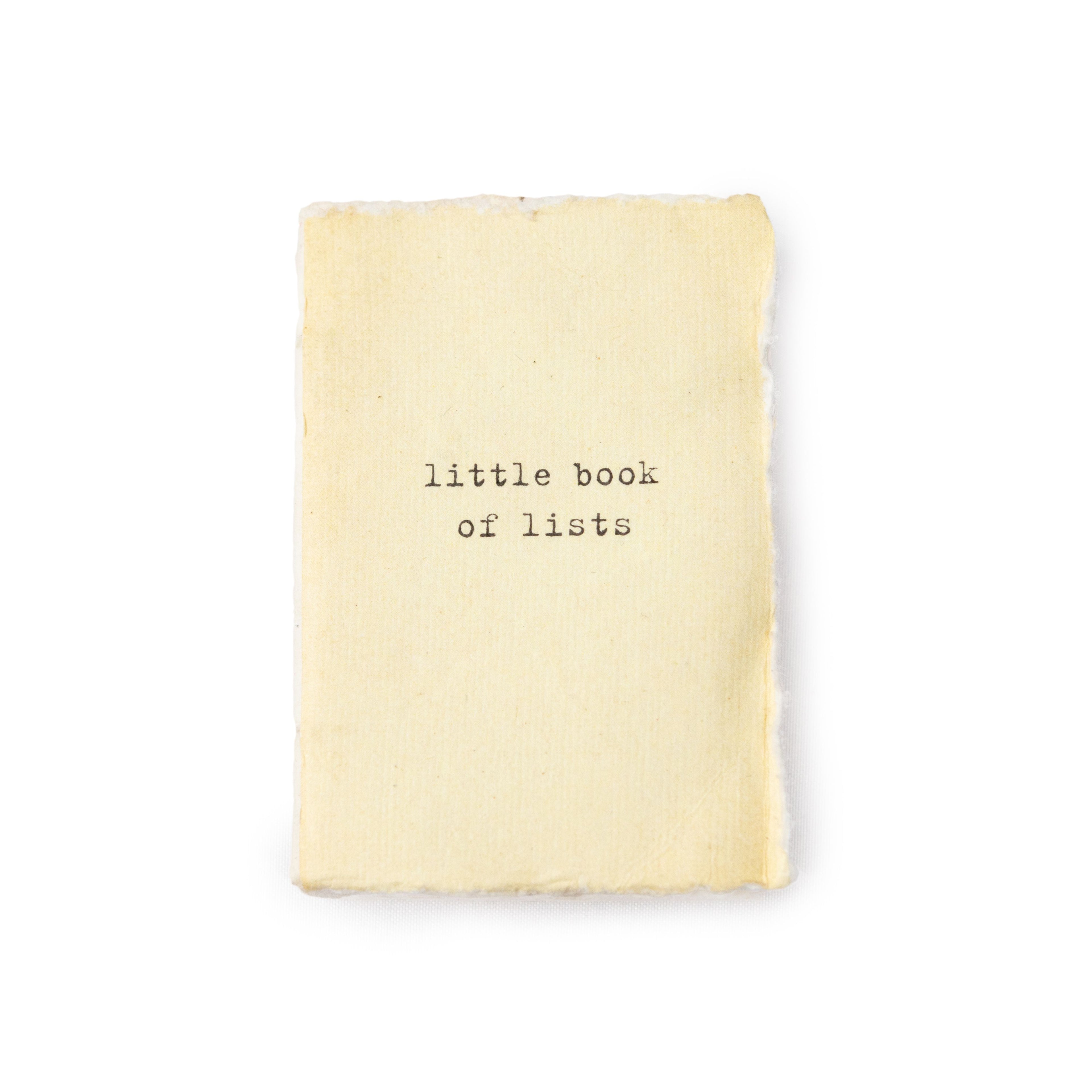 ^Little Book Of Lists Mini Deckled Edge Notebook