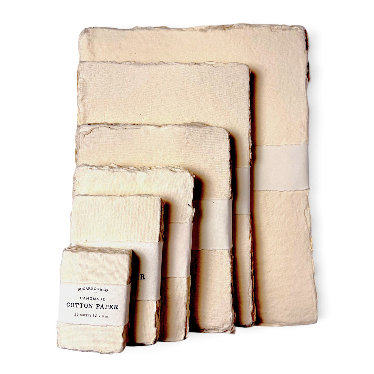 4x6 Handmade Cotton Paper Bundle - Cream