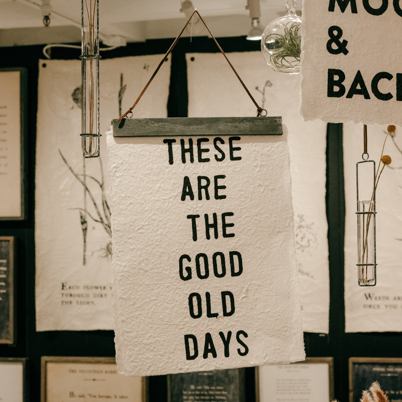 ***These Are The Good Old Days Handmade Paper Print - 12x16