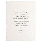 ***Remember One Thing Handmade Paper Print - 12x16