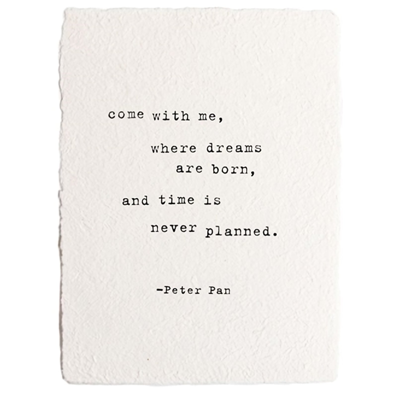 Handmade Paper Print - Peter Pan - 12”x16