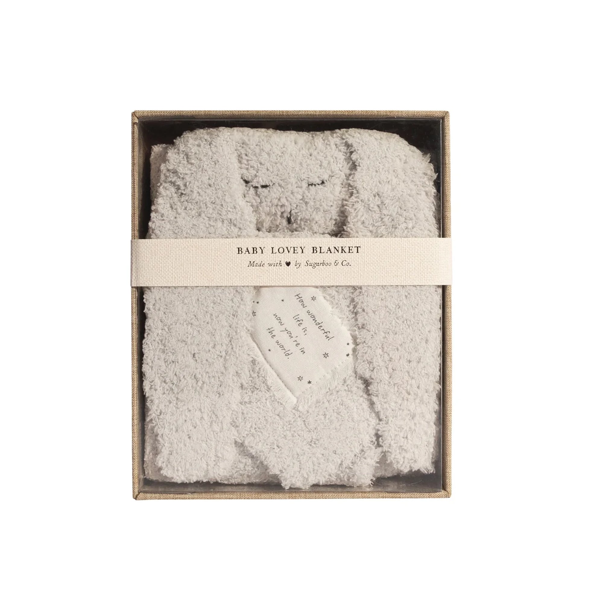 "How wonderful life is" Bunny Baby Lovey Blanket