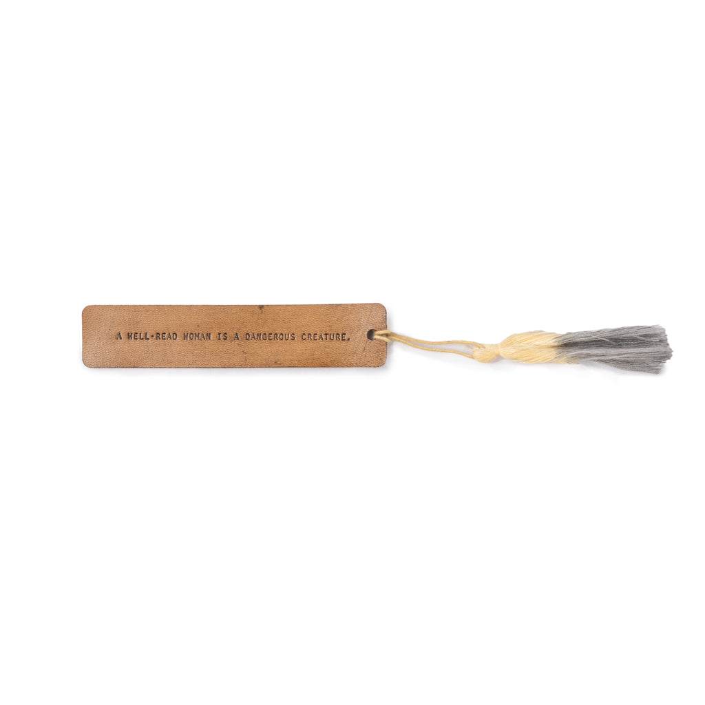 A Well-Read Woman Leather Bookmark