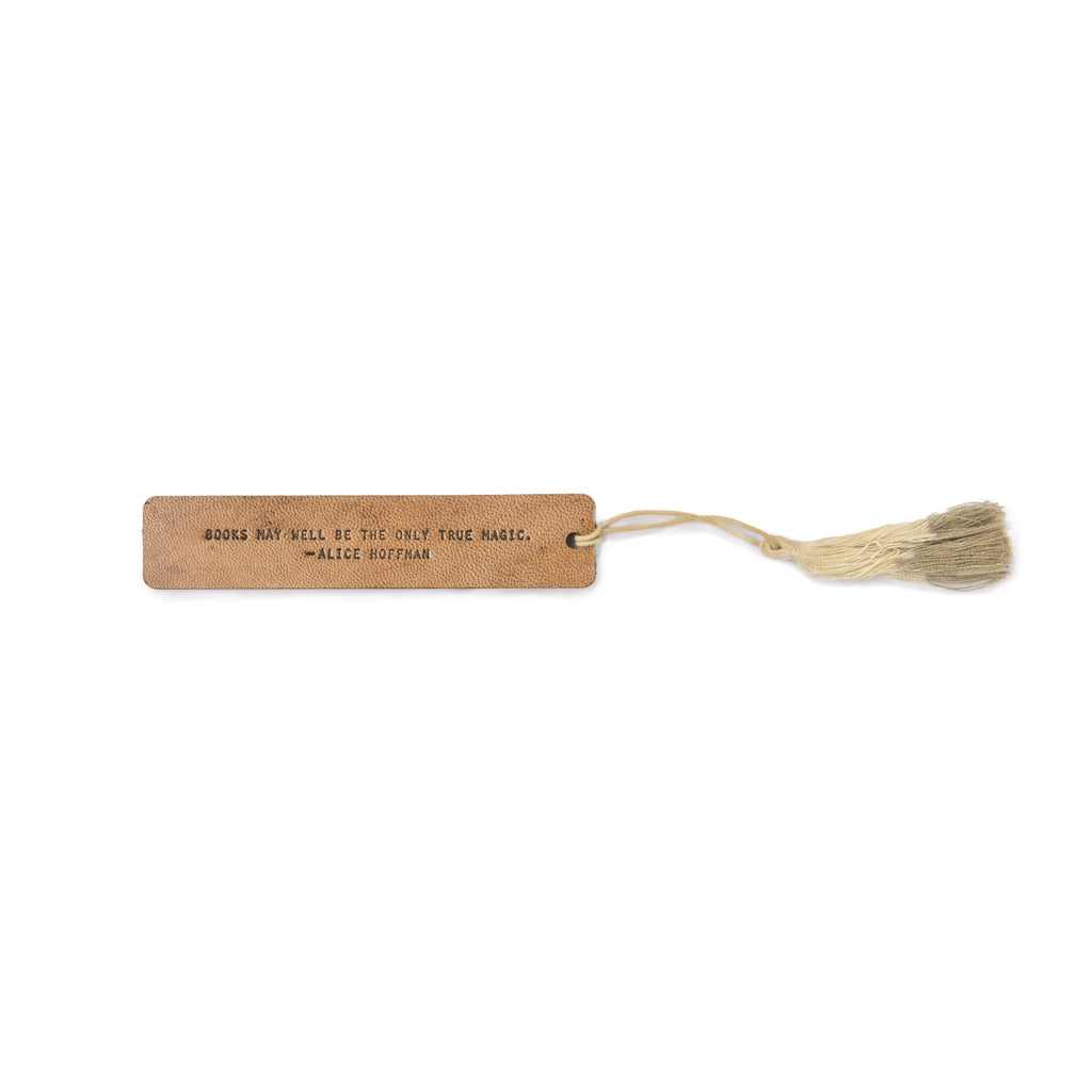 Books May Well Be Leather Bookmark