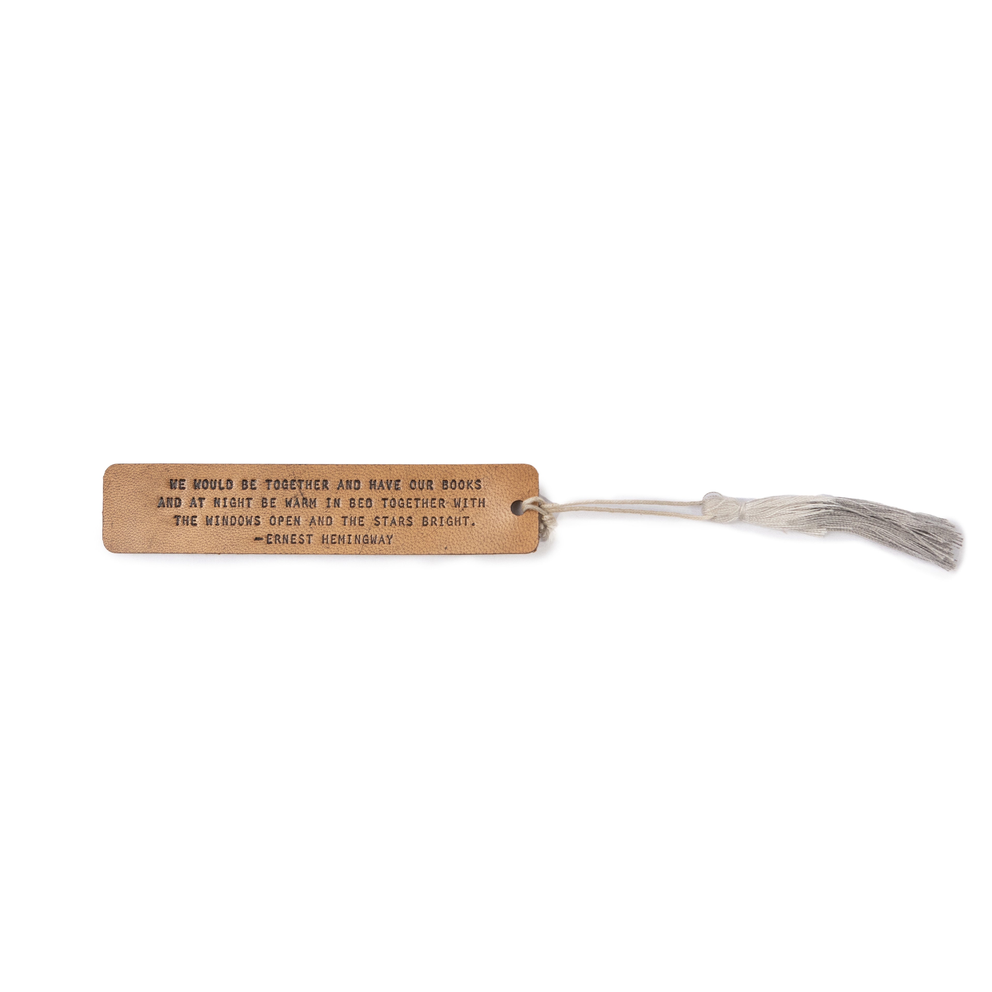 We Would Be Together (Ernest Hemingway) - Leather Bookmark
